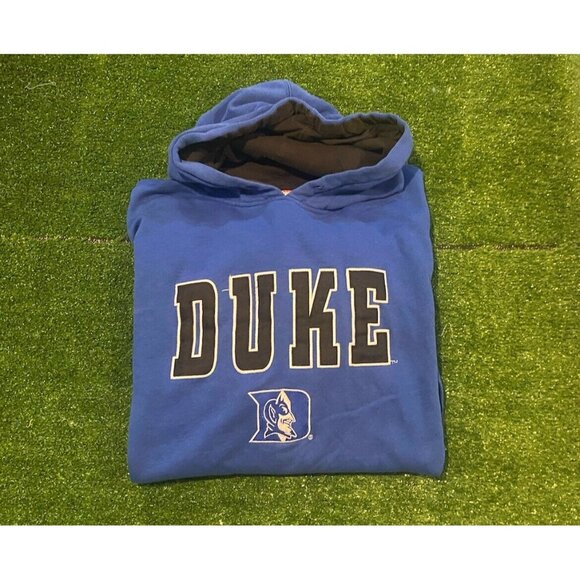 Vintage Duke Blue Devils hoodie mens XXL sweatshirt blue Y2K retro basketball A - Picture 1 of 11